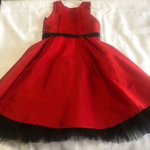 Red and black formal dress